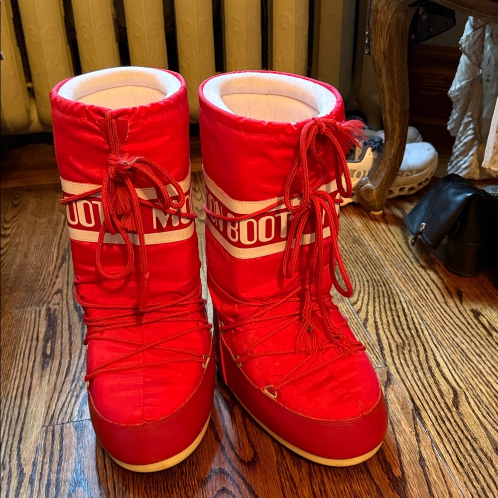 Moon Boot Red Winter & Rain Boots